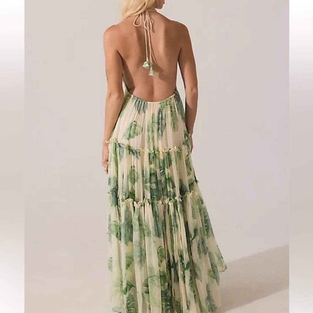 FREE PEOPLE PEACEFUL PALM MAXI DRESS SIZE large - Picture 2 of 7